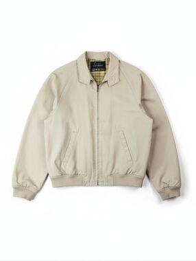 Vintage 1970s Sears Perma-Prest Yellow Plaid Harrington Jacket